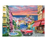 Pintoo Puzzle 1200 pièces pour adultes - Image World - Ville italienne sur la côte - Beau puzzle en plastique pour décoration intérieure - zéro poussière - Rangement facile [H2936]