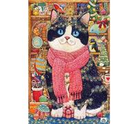 Pintoo Puzzle de 600 pièces pour adultes - Lion en coton - Collection de Noël des chats - Beau puzzle en plastique pour décoration d'intérieur zéro poussière, rangement facile [H3390]