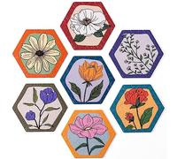 Pintoo Puzzle mural rétro moderne Garden Series - Sept puzzles de 56 pièces pour créer des affichages 3D avec des bandes repositionnables, pas besoin de colle [HX1165]