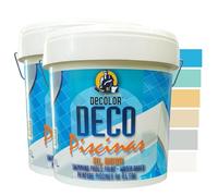 PINTURAS DECOLOR Peinture Piscine, bassin béton - Imperméable - Excellente résistance aux UV, à l'eau chlorée - 8L Beige clair
