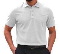 PINTUTU Ce Nouveau Polo à Manches Courtes pour Homme, en Soie glacée, présente Une Coupe ajustée et Un Tissu Stretch rétro, Respirant et Frais, C'est Un Indispensable de la Saison Estivale.