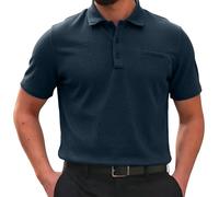 PINTUTU Ce Nouveau Polo à Manches Courtes pour Homme, en Soie glacée, présente Une Coupe ajustée et Un Tissu Stretch rétro, Respirant et Frais, C'est Un Indispensable de la Saison Estivale.