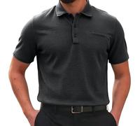 PINTUTU Ce Nouveau Polo à Manches Courtes pour Homme, en Soie glacée, présente Une Coupe ajustée et Un Tissu Stretch rétro, Respirant et Frais, C'est Un Indispensable de la Saison Estivale.