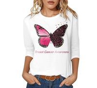 PINTUTU Octobre C'est Rose Cancer du Sein Hopital Homme Femme Cadeau T-Shirt De Soutien Aux Femmes Chemisiers T-Shirt Manches Courtes Cancer du Sein