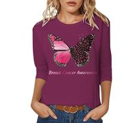 PINTUTU Octobre C'est Rose Cancer du Sein Hopital Homme Femme Cadeau T-Shirt De Soutien Aux Femmes Chemisiers T-Shirt Manches Courtes Cancer du Sein