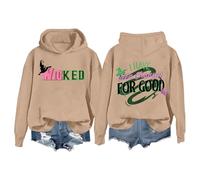 PINTUTU Sweat à Capuche de Noël Femme avec Imprimé I Have Been Changed for Good, Rose, Stylé et Confortable pour Fêtes de Noël, Sorties Informelles et Célébrations de Vacances