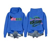 PINTUTU Sweat à Capuche de Noël Femme avec Imprimé I Have Been Changed for Good, Rose, Stylé et Confortable pour Fêtes de Noël, Sorties Informelles et Célébrations de Vacances