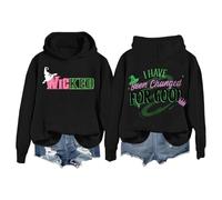 PINTUTU Sweat à Capuche de Noël Femme avec Imprimé I Have Been Changed for Good, Rose, Stylé et Confortable pour Fêtes de Noël, Sorties Informelles et Célébrations de Vacances