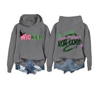 PINTUTU Sweat à Capuche de Noël Femme avec Imprimé I Have Been Changed for Good, Rose, Stylé et Confortable pour Fêtes de Noël, Sorties Informelles et Célébrations de Vacances