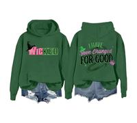 PINTUTU Sweat à Capuche de Noël Femme avec Imprimé I Have Been Changed for Good, Rose, Stylé et Confortable pour Fêtes de Noël, Sorties Informelles et Célébrations de Vacances