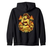 Pinup Art Vintage Pleurant Diable Sweat à Capuche