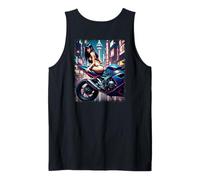 Pinup Girl T-Shirt pour Homme Sexy avec imprimé Dos Moto Débardeur