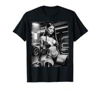 Pinup Girls & Exotic Cars - Bikini latina sexy modèle BW T-Shirt