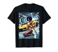 Pinup Girls & Exotic Cars - Fille noire sexy et voiture exotique #1 T-Shirt