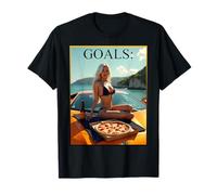 Pinup Girls & Exotic Cars Tee - Goals : Sexy Blonde Model T-Shirt