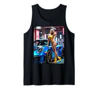 Pinup Girls & Exotic Cars Tee Sexy Blonde Girl & Exotic Car Débardeur
