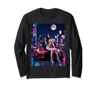 Pinup Girls & Exotic Cars Tee Sexy JDM Girl & JDM Tuner Car Manche Longue