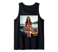 Pinup Girls & Exotic Cars Tee Sexy Latina Girl & Exotic Car Débardeur