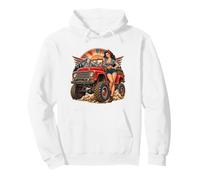 Pinup Tout-Terrain Vintage 4x4 Adventure, Design rétro Sweat à Capuche