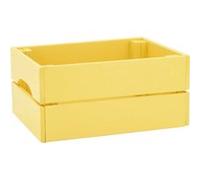 Pinus - Caisse de rangement en pin petit modèle 31 x 23 x 15 cm Jaune Jaune G