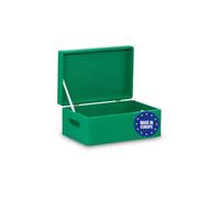 Pinus Caisse en Bois avec Couvercle 30x20x13,5 cm avec Poignées Vert | Bois de Pin et Contreplaqué, Protection contre la Poussière, pour Photos, Décoration et Loisirs Créatifs, Empilable