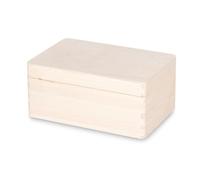 Pinus Caisse en Bois avec Couvercle 30x20x13,5 cm Fermoir Sans Poignées | Bois de pin et contreplaqué, anti-poussière, pour photos déco loisirs créatifs, empilable, poncé lisse, rangement robuste