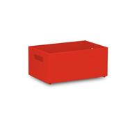 Pinus Caisse en Bois sans Couvercle 30x20x13,5 cm Boîte de Rangement Rouge | Bois de Pin, Structure Ouverte, pour Loisirs Créatifs, Décoration, pour Livres et Textiles, Empilable, Ponçage Lisse