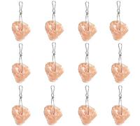 PINVNBY Lot de 12 blocs de sel de l'Himalaya pour petits animaux de compagnie, blocs de sels minéraux naturels avec crochet à suspendre pour petits animaux, jouets à mâcher pour lapins, chevaux, lapin