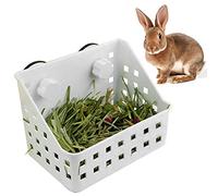 PINVNBY Mangeoire à Foin Moins de gaspillage - Idéal pour Lapin, Chinchilla, Cochon d'Inde, gamelle en Plastique pour Herbe et Nourriture
