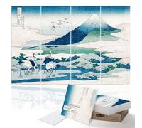 PINWELIFE® Panneaux acoustiques insonorisants pour la maison/le bureau, décoration absorbante, réduction du bruit et de l'écho (120x80x0.9cm) (Le Manoir d'Umezawa dans la province de Sagami)