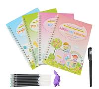 Piny Kit de pratique d'écriture à la main, carnet de pratique magique, entraînement au contrôle du crayon pour , livre d'entraînement à fente avec stylo dur, carnet de pratique mathématique