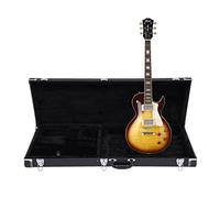 PINYELIN Étui rigide portable en bois rigide pour guitare électrique carrée - Étui de protection rigide - Noir - Pour guitare électrique standard, Noir , 105*36*11cm, Moderne