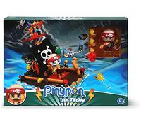 Pinypon Action - Radeau de Pirates, Bateau Qui Flotte sur l'eau, avec Figurine de Pirate, Accessoires de Chasse au trésor, pour Enfants à partir de 4 Ans