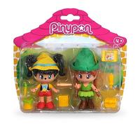 Pinypon - Ensemble de 2 Chiffres, Contes Traditionnels, Pinocchio et Robin Hood, recommandé pour Les Enfants âgés de 4 à 8 Ans (Famosa 700016381)
