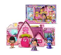 Pinypon - Manoir de Contes, Maison de Jeu avec différents Coins et scènes, Figurine de la Princesse Jasmin, Comprend +20 Accessoires, manoir en Forme de Valise, +3 Ans, célèbre (PNY89000)