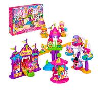 Pinypon - Parc d'amusement avec 5 attrations, Grande Roue, Navette, Ballons rotatifs, Montagnes Russes, carrousel, Figurine Incluse, pour Enfants à partir de 4 Ans