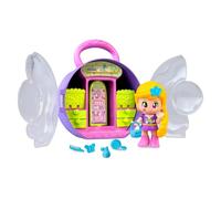 Pinypon PNY82100 PNY82100 Contes avec Sac, Sac Violet avec poignée, Figurine Raiponce du Monde des Contes, Armoire pour Ranger Accessoires et vêtements, Comprend 3 Petits Accessoires