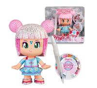 Pinypon Pop & Shine (PNY57000) Figurine de 17 cm à décorer et Personnaliser avec 500 Cristaux Brillants de 7 Couleurs différentes, Comprend Un Stylo à Colle et Une Recharge, +4 Ans