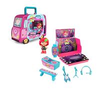 Pinypon Super Star on Tour, Mallette Autobus Qui s'ouvre et Devient scène, Comprend la Figurine de la chanteuse et Tous Les Accessoires pour Le Concert, Enfants à partir de 4 Ans, célèbre (PNY73000)