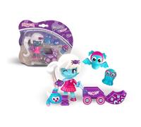 Pinypon Terrific PNY55000 My Monsters & Me Poupée avec 3 animaux de compagnie et poussette phosphorescente pour enfants et enfants à partir de 4 ans