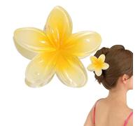 Pinzas Para El Cabello Con Flores, Hawaiian Plu-Meria Hair Clip, Pin - De Pelo Para Cabello Grueso Pinzas De Pelo De Flores Para Mujeres Y Niñas, Accesorios Para La Cabeza