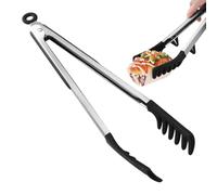 Pinze Per Spaghetti | Pinze Servispaaghetti In Silicone | Manico In Acciaio Inossidabile 30 Cm Con Presette Dentate Per Pasta Cottura Cucina Preparazione Insalate Cucina Professionale
