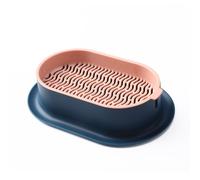 Pio de Germination et de Démarrage pour Animaux de Compagnie,Pot de Plante Hydroponique pour Chat,Serre -Bleu Rose-19x12.3x4.5cm