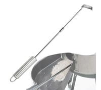 Pioche à cendres pour barbecue - Acier inoxydable durable - Poignée ergonomique - Outil multifonction pour barbecue, cheminée, foyer, nettoyage du jardin, design résistant à la chaleur et à la rouille