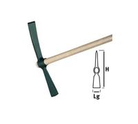 Leborgne - Pioche hache douille ronde 2 kg sans manche G