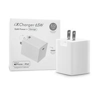 Piodata Chargeur USB-C pour iPhone Flash Drive : charge rapide 65 W, certifié Apple MFi 512 Go pour iPad, Android, ordinateur portable, MacBook, stockage de sauvegarde, mémoire externe, adaptateur