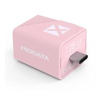 Piodata iXflash Cube - Clé USB 128 Go pour iPhone/iPad/Android, sauvegarde automatique de photos lors de la charge rapide, Apple MFi USB C 3.2, disque dur externe avec application gratuite (rose)