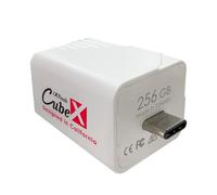 Piodata iXflash Cube Stockage de photos 256 Go Certifié Apple MFi USB Type C avec charge rapide pour iPhone et iPad, sauvegarde automatique de photos et vidéos