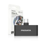 Piodata Lecteur de carte micro SD pour iPhone 17/16/15, iPad, Android, Mac, PC, ordinateur portable, lecteur de carte mémoire USB C, sauvegarde automatique des photos pendant la charge, Apple MFi