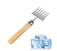 Piolet à glace avec poignée en bois | Concasseur à glace en d'aluminium - Broyeur à pour poisson-congélateur Bar Maison Camping